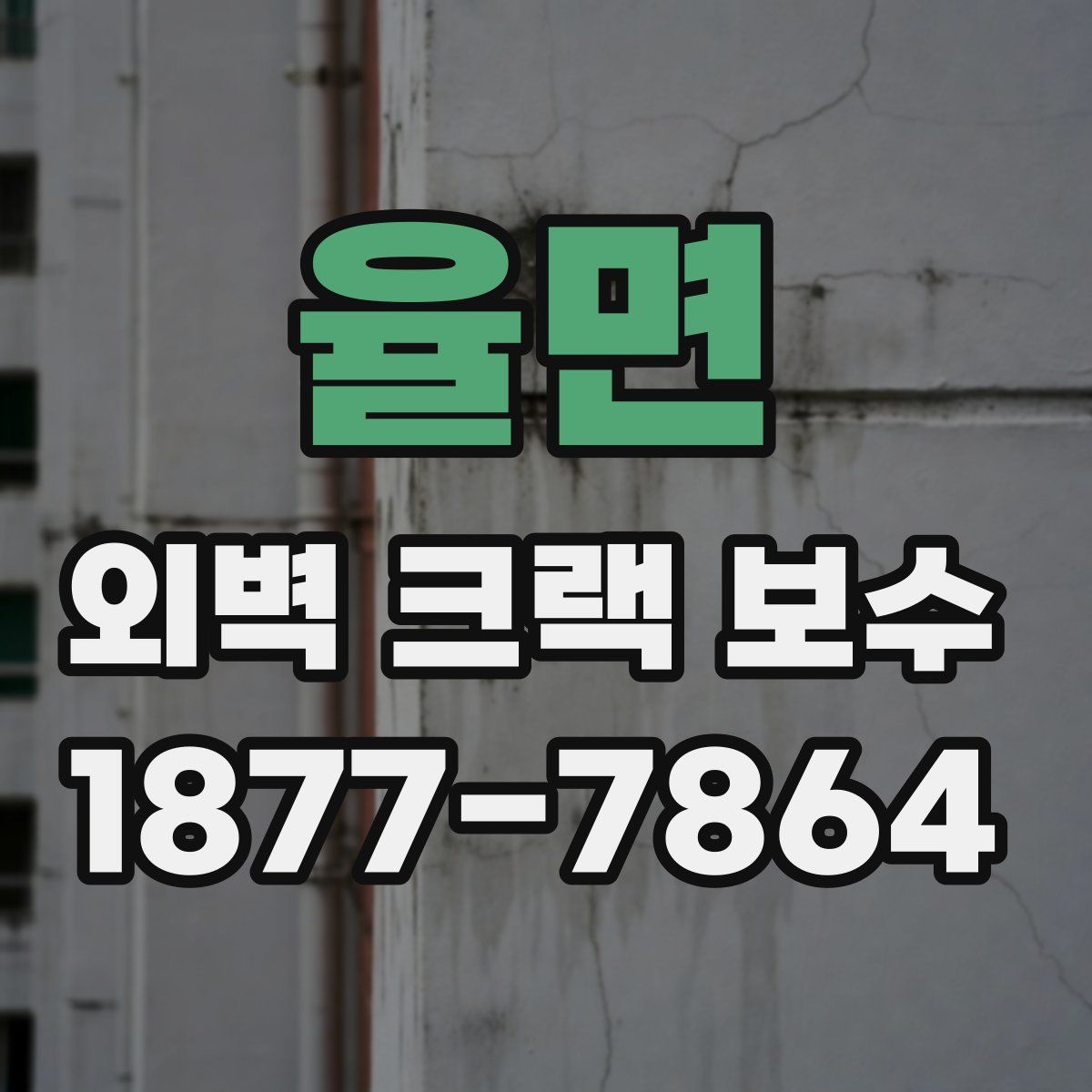 율면 외벽 크랙 보수