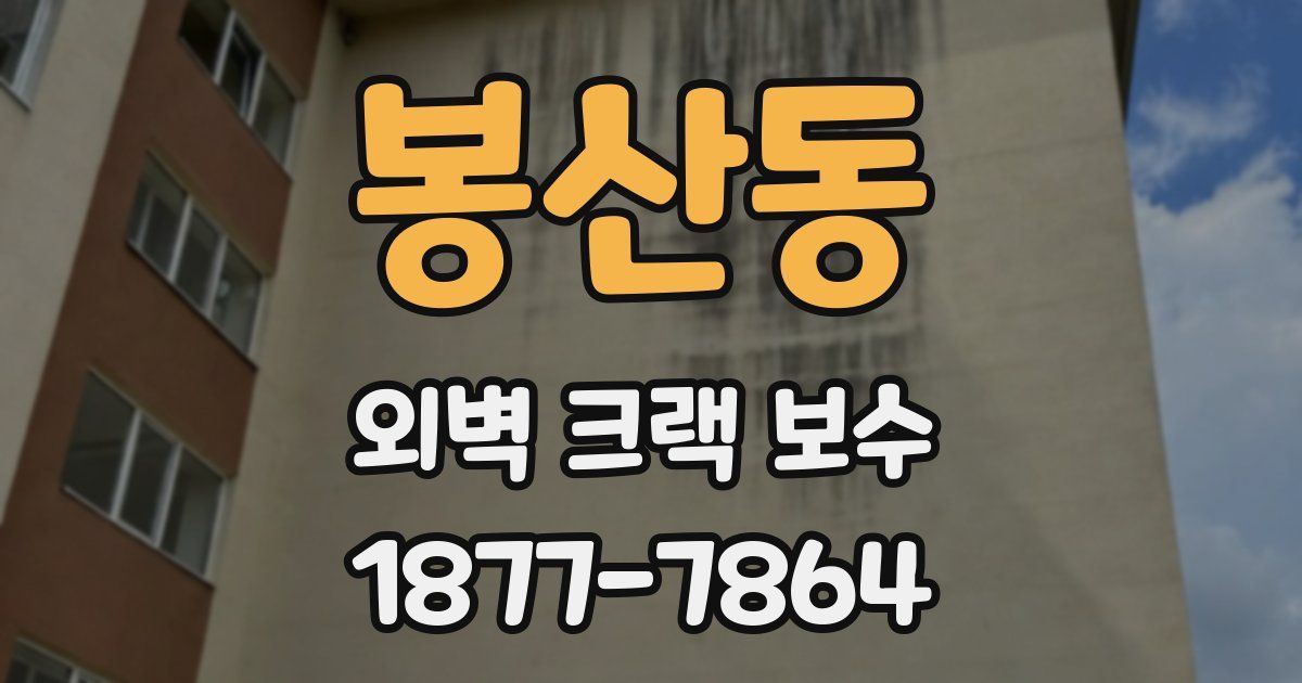 봉산동 외벽 크랙 보수