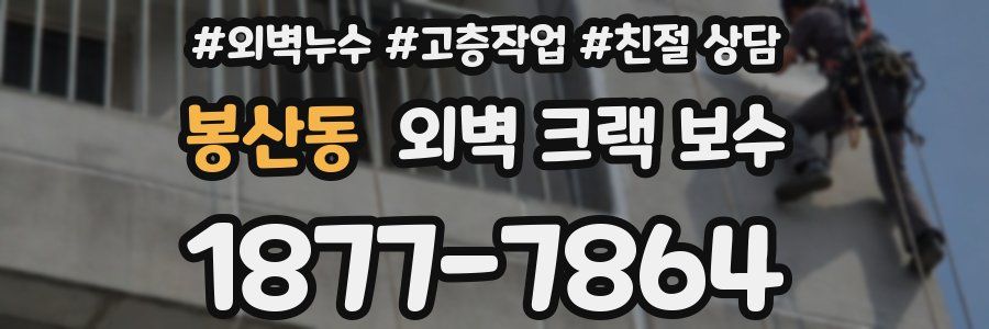 봉산동 외벽 크랙 보수