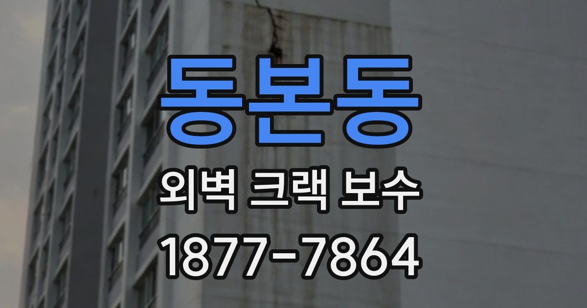 동본동 외벽 크랙 보수