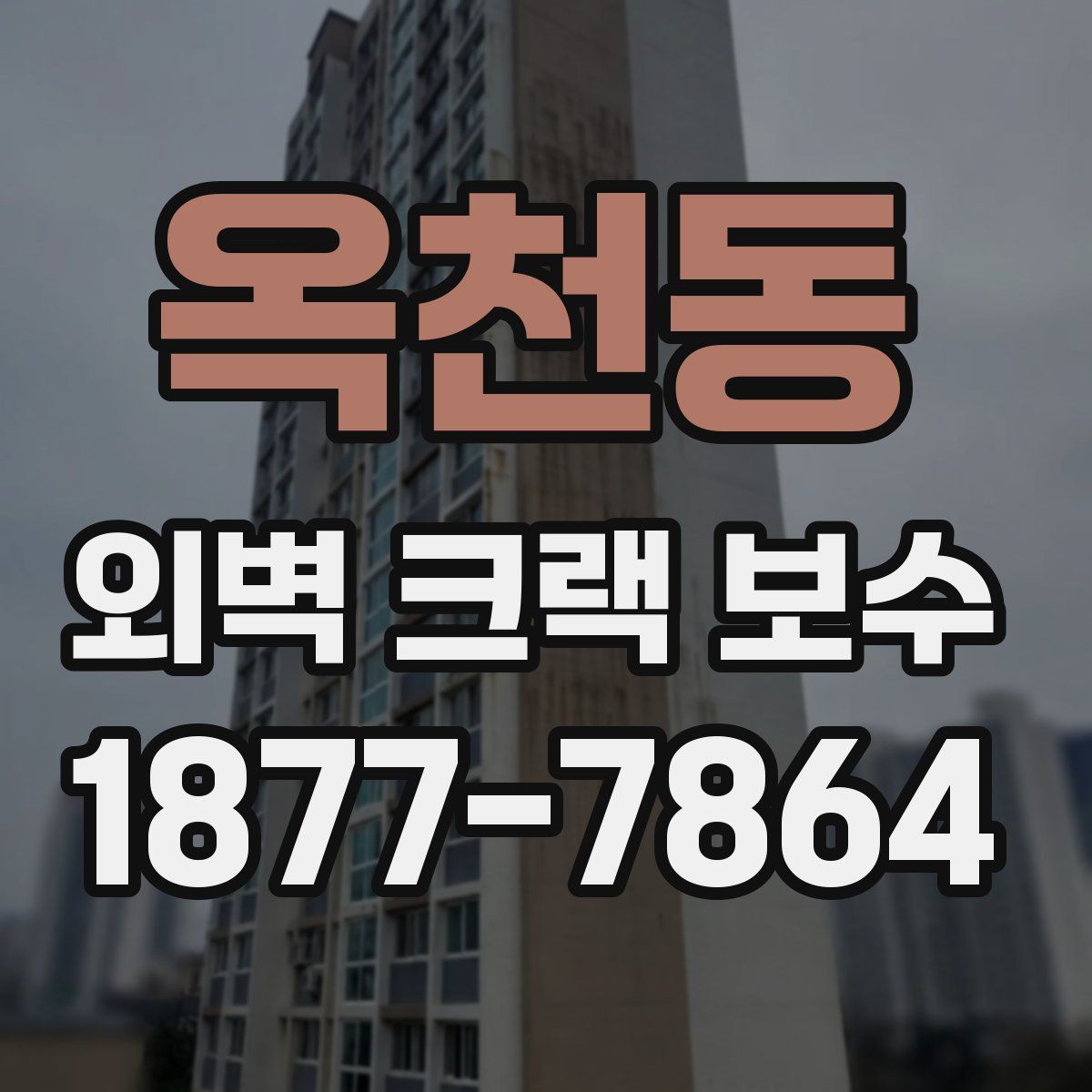 옥천동 외벽 크랙 보수