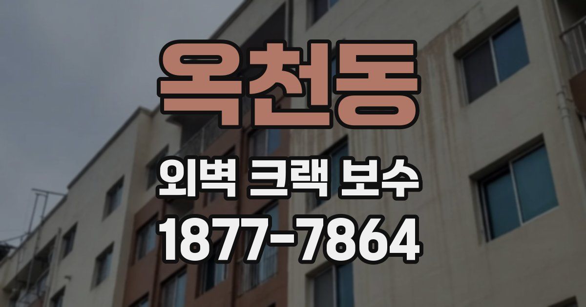 옥천동 외벽 크랙 보수