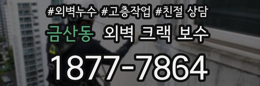 금산동 외벽 크랙 보수