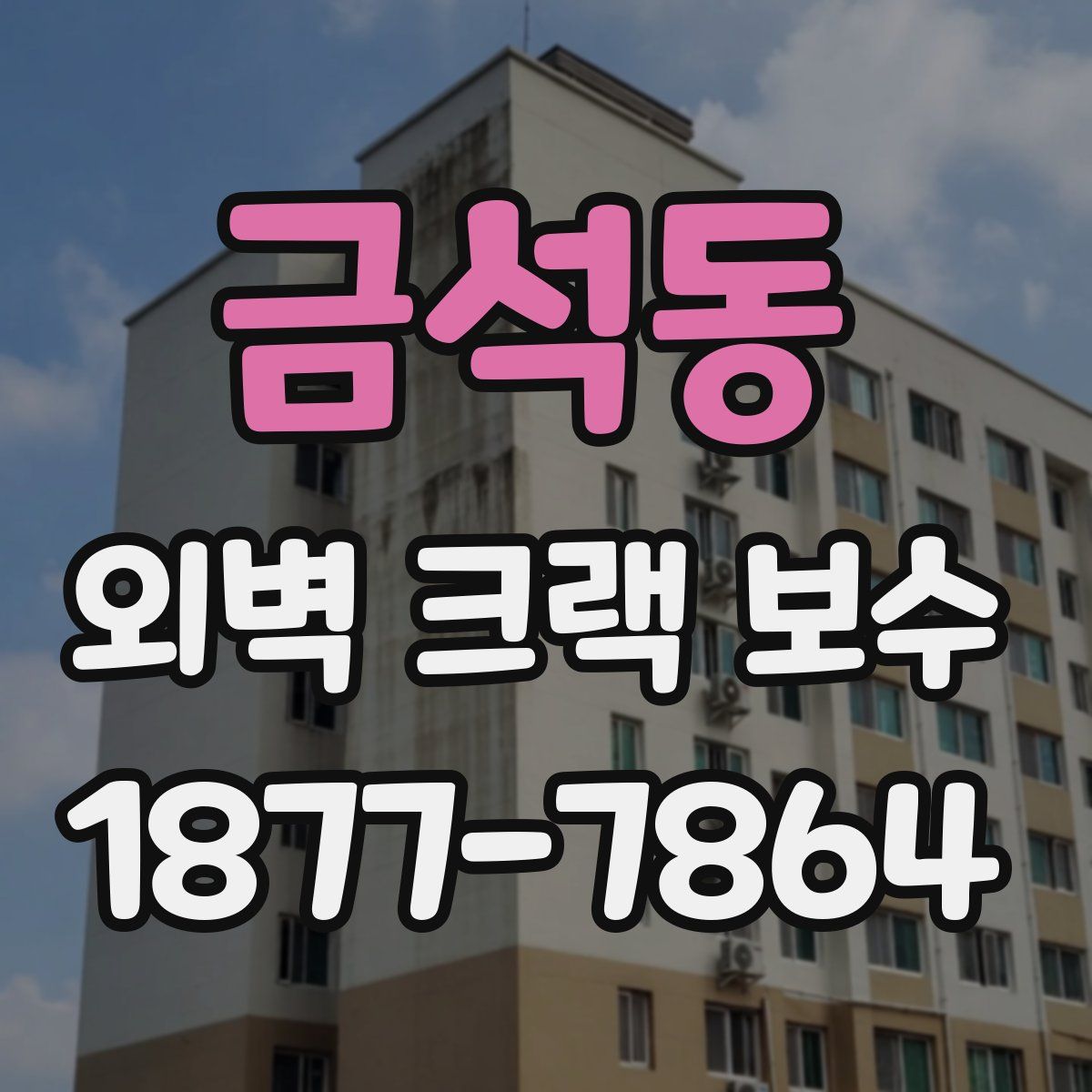 금석동 외벽 크랙 보수