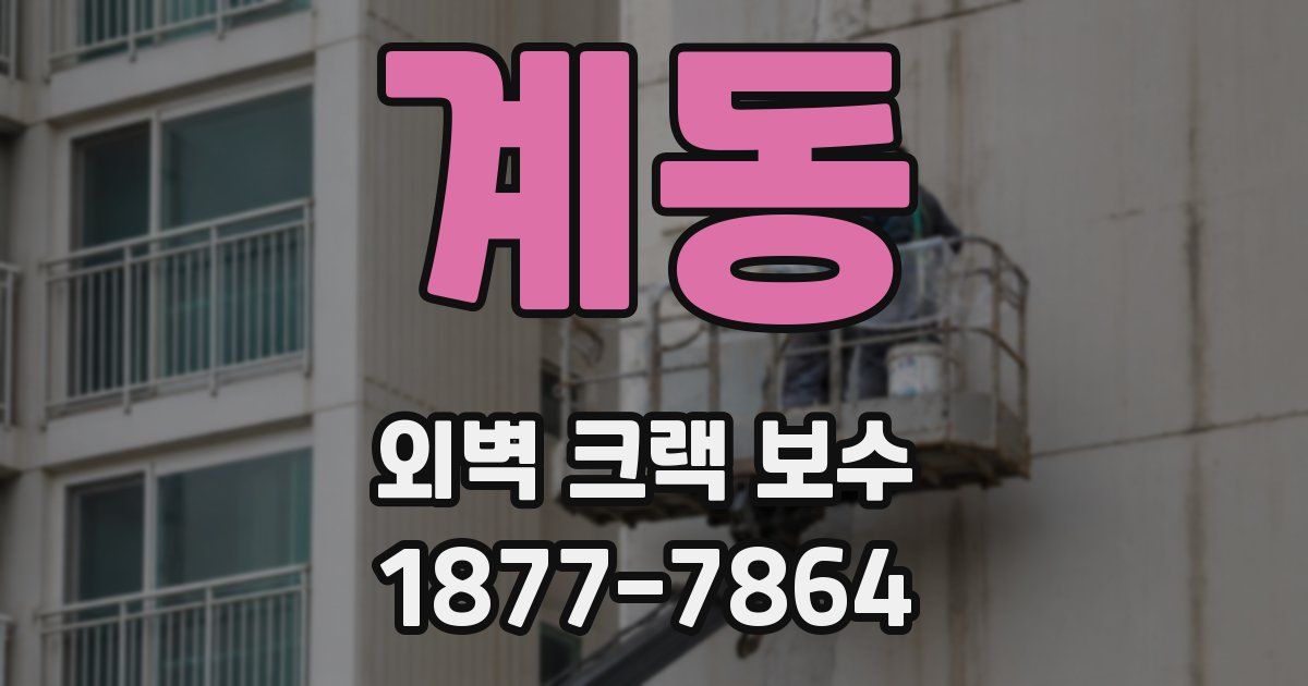 계동 외벽 크랙 보수