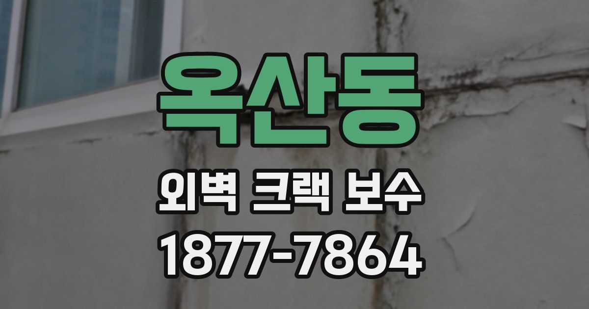 옥산동 외벽 크랙 보수