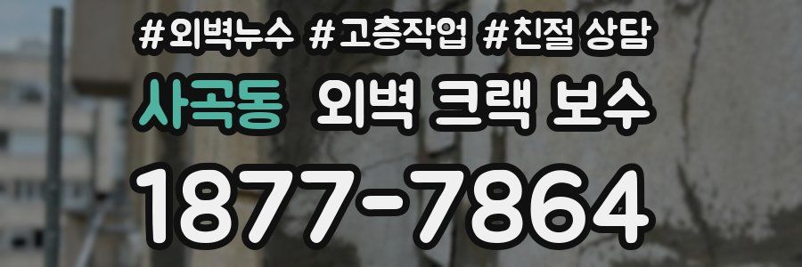 사곡동 외벽 크랙 보수