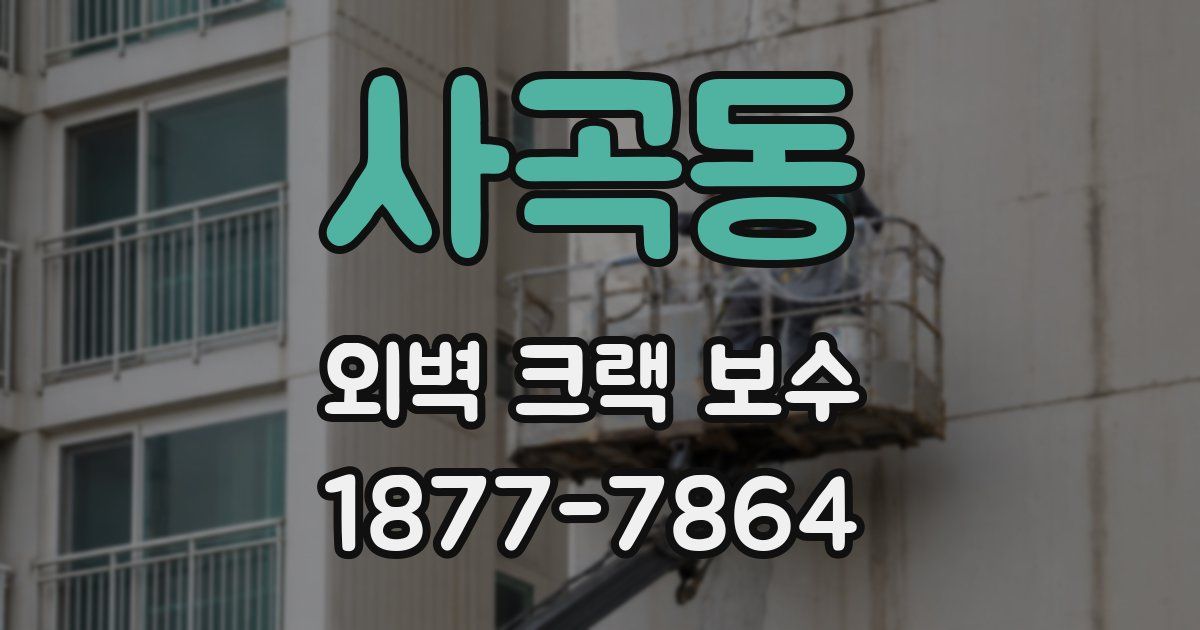 사곡동 외벽 크랙 보수