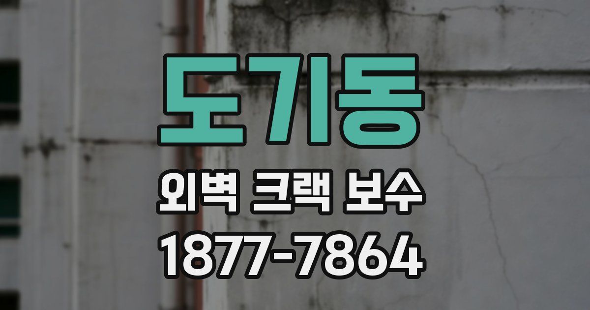 도기동 외벽 크랙 보수