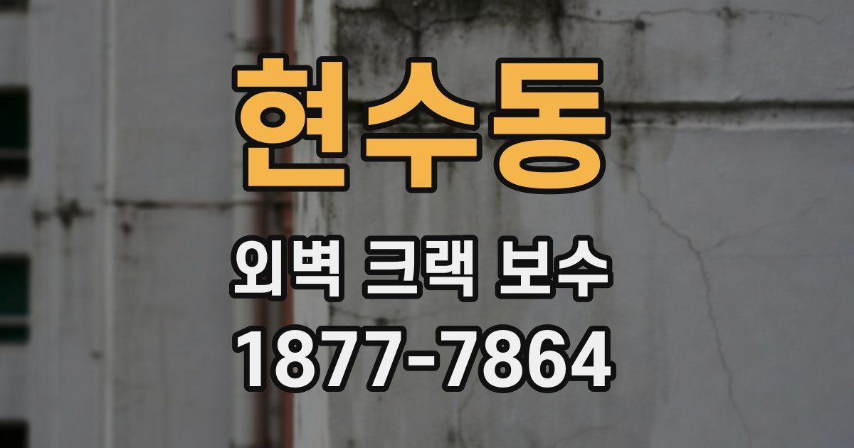 현수동 외벽 크랙 보수