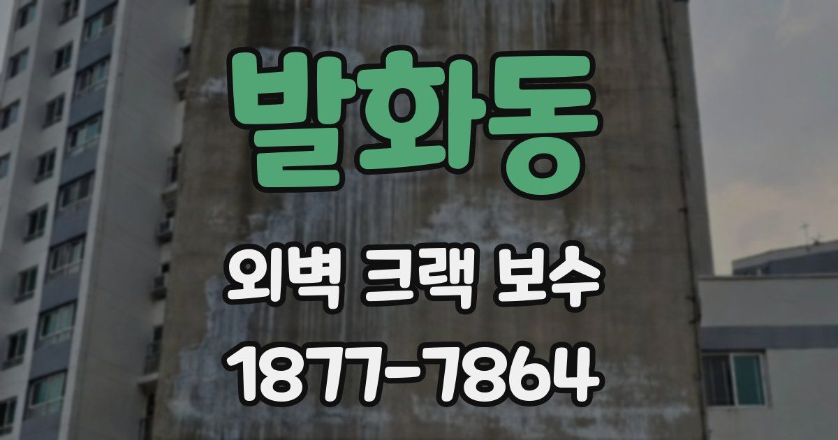 발화동 외벽 크랙 보수