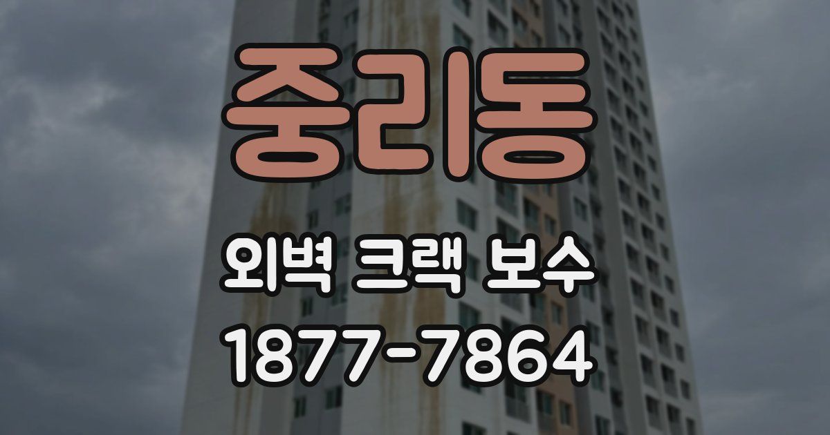 중리동 외벽 크랙 보수