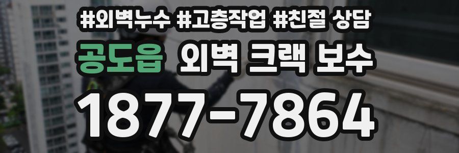 공도읍 외벽 크랙 보수