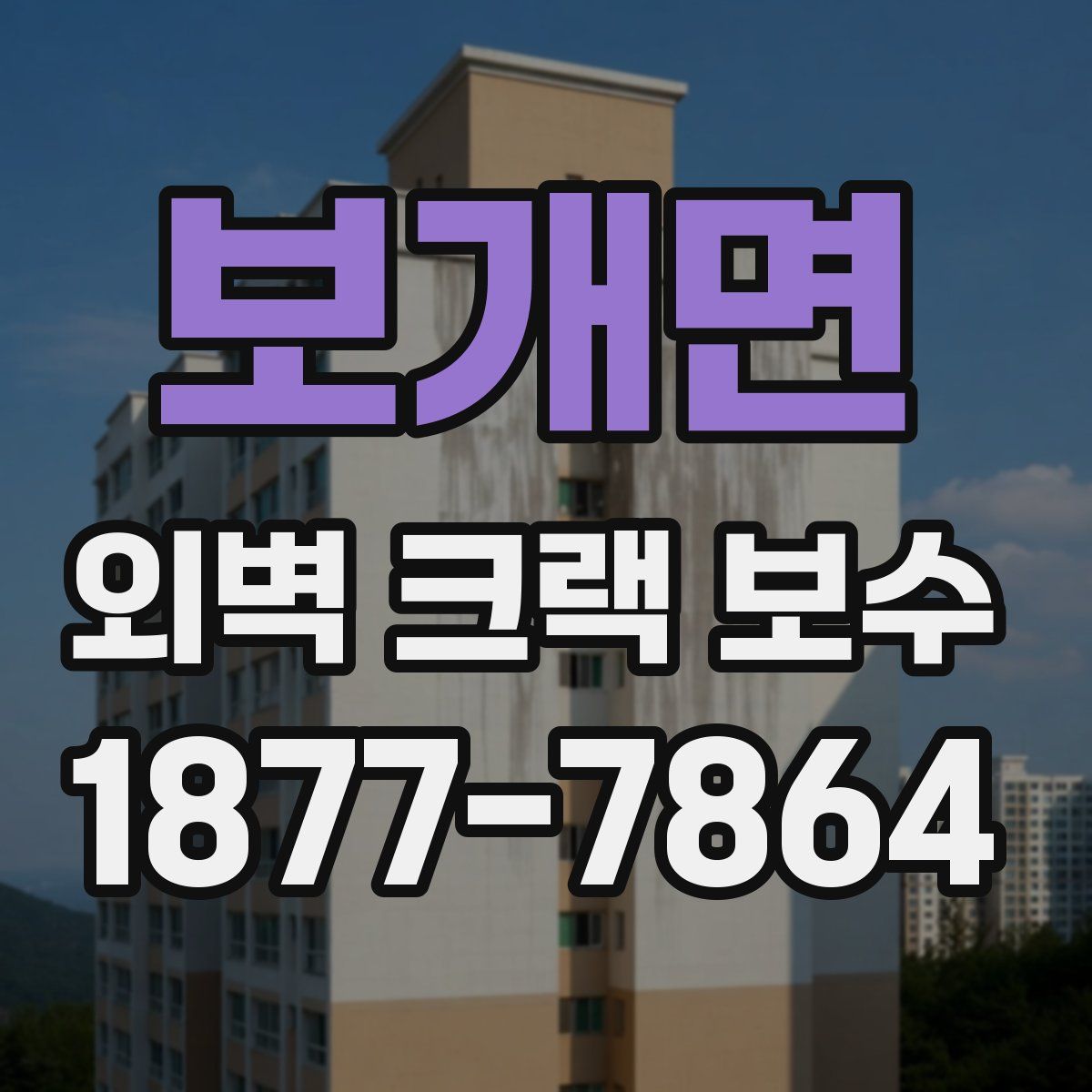 보개면 외벽 크랙 보수