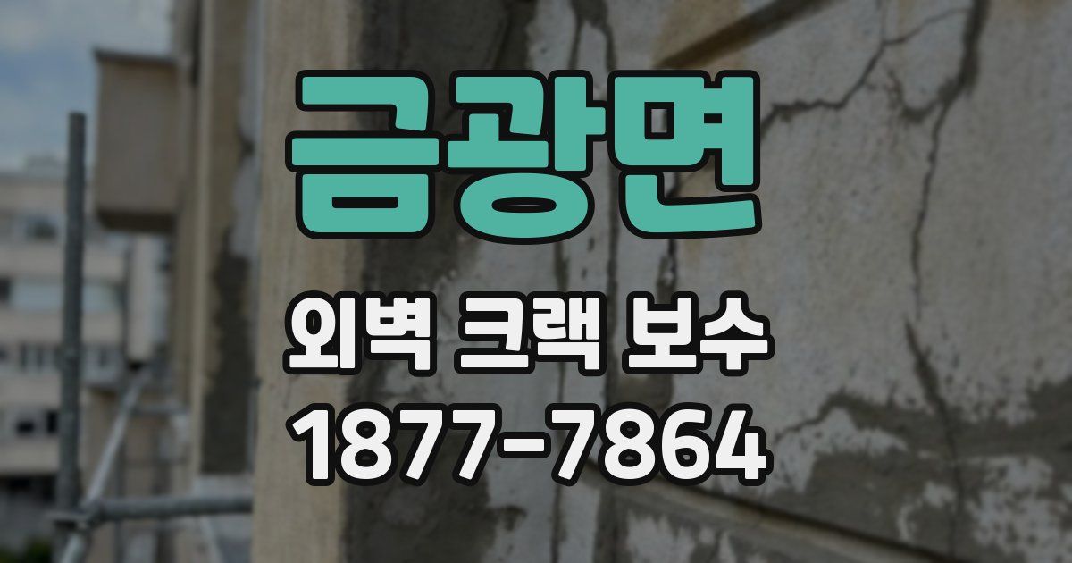 금광면 외벽 크랙 보수