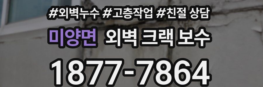 미양면 외벽 크랙 보수
