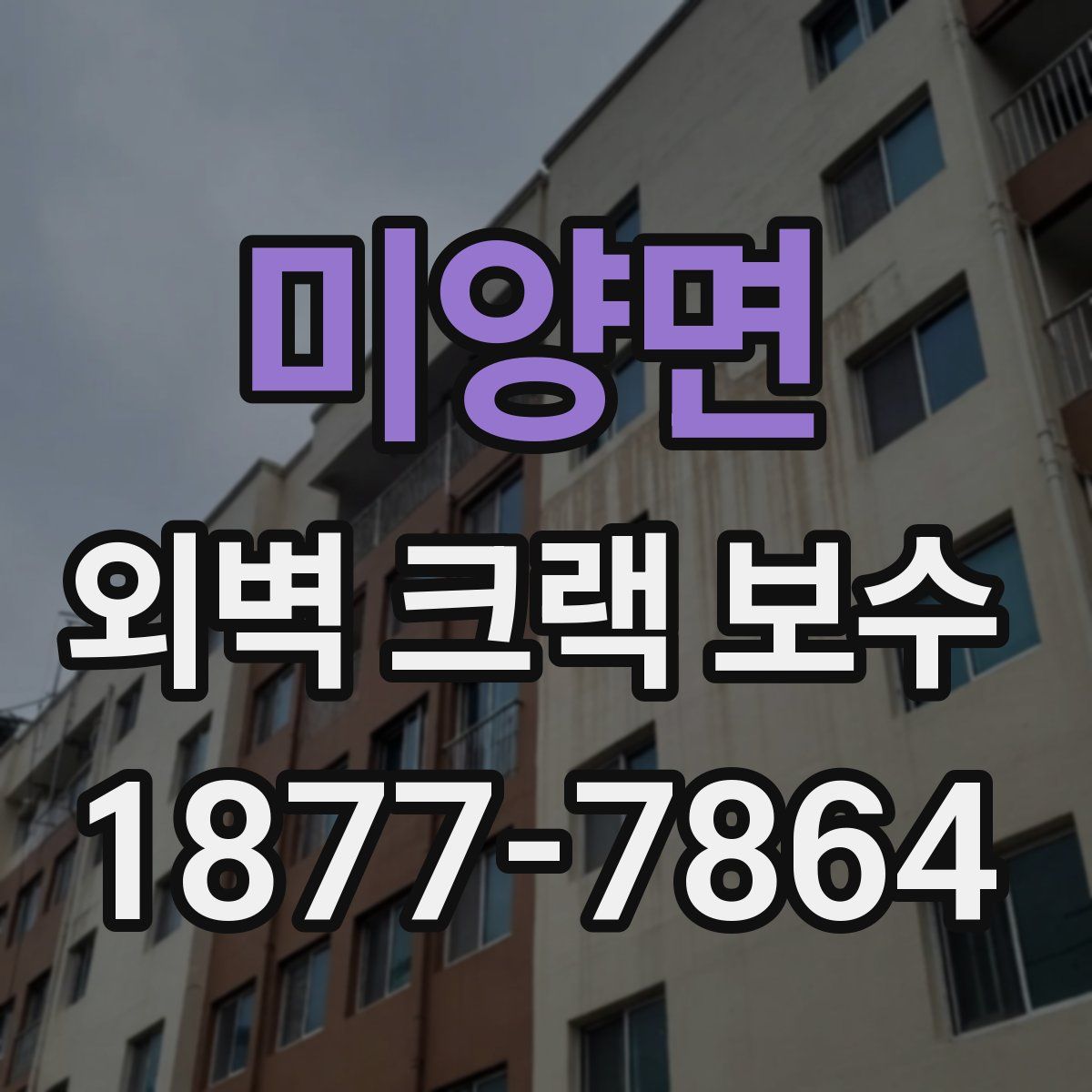 미양면 외벽 크랙 보수