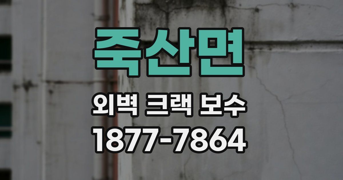 죽산면 외벽 크랙 보수