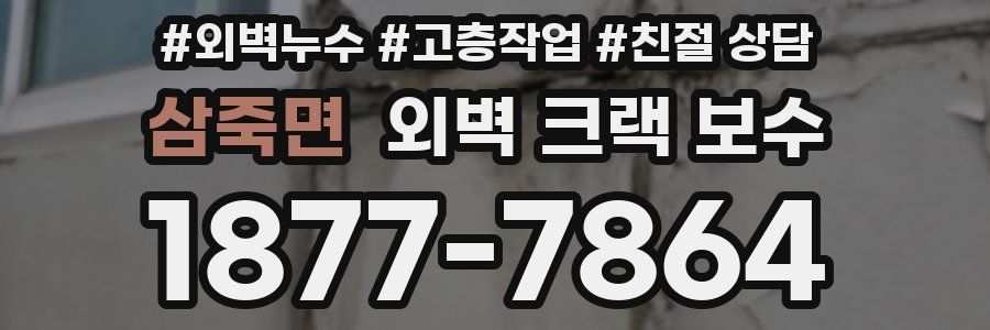 삼죽면 외벽 크랙 보수
