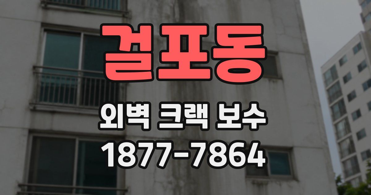 걸포동 외벽 크랙 보수