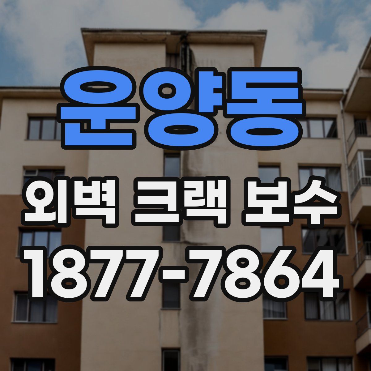 운양동 외벽 크랙 보수