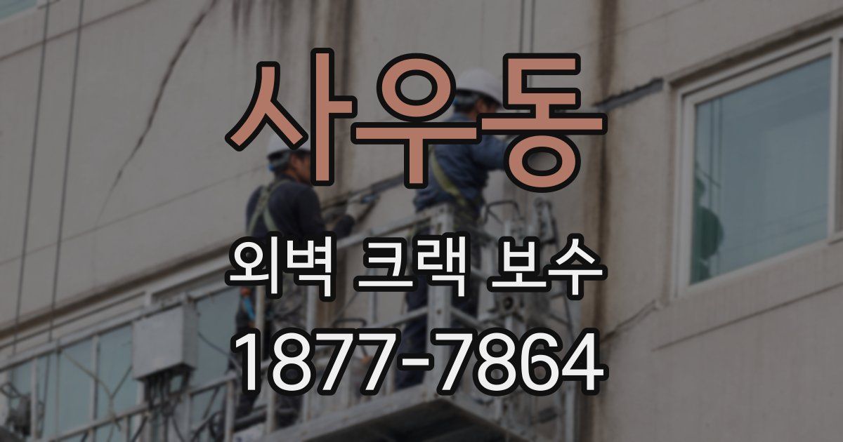 사우동 외벽 크랙 보수