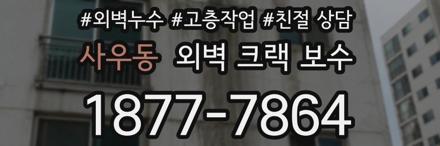 사우동 외벽 크랙 보수
