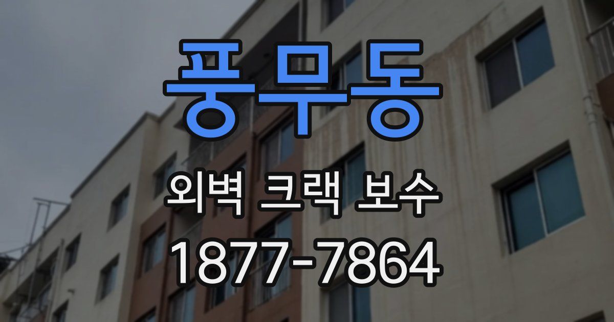풍무동 외벽 크랙 보수