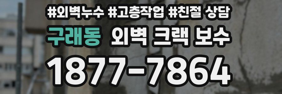 구래동 외벽 크랙 보수