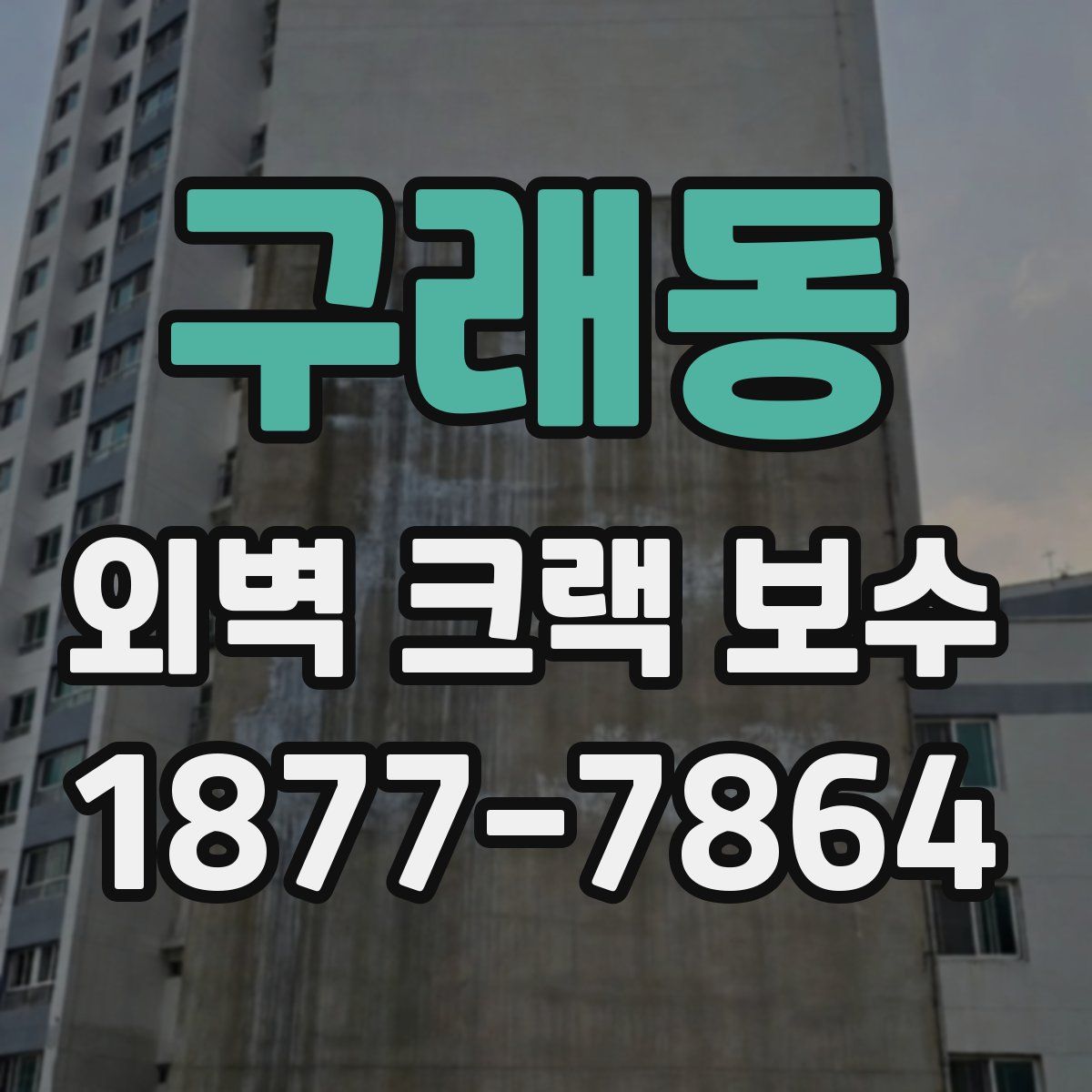구래동 외벽 크랙 보수