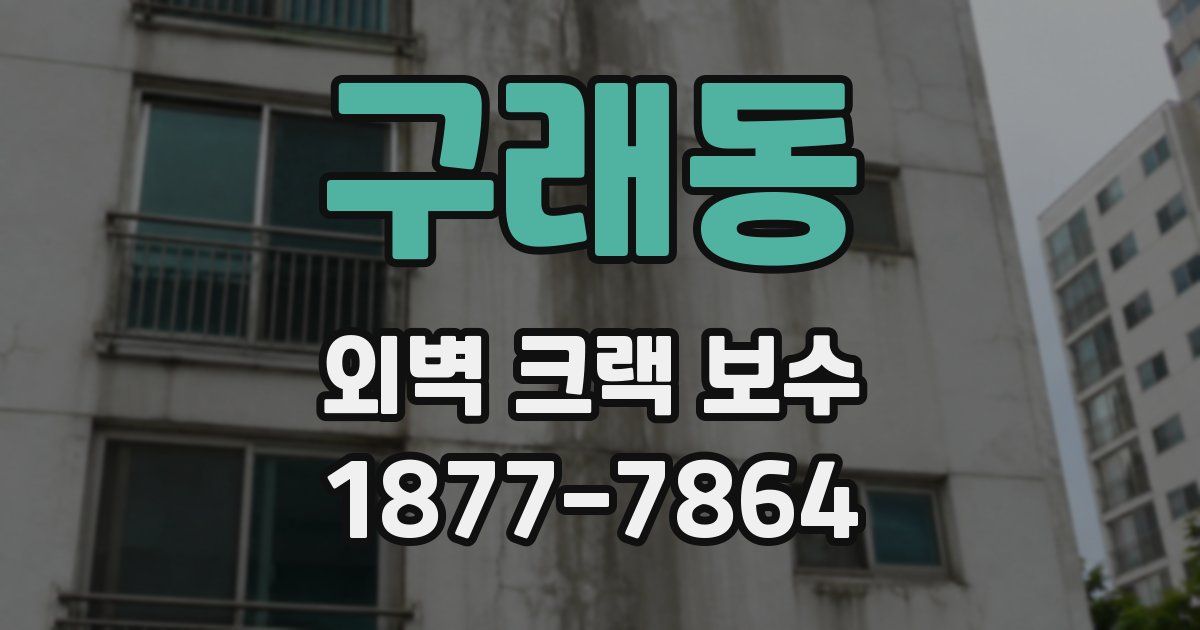구래동 외벽 크랙 보수