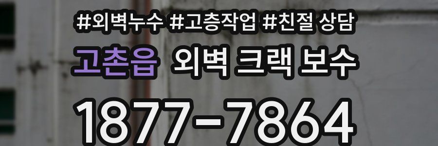고촌읍 외벽 크랙 보수
