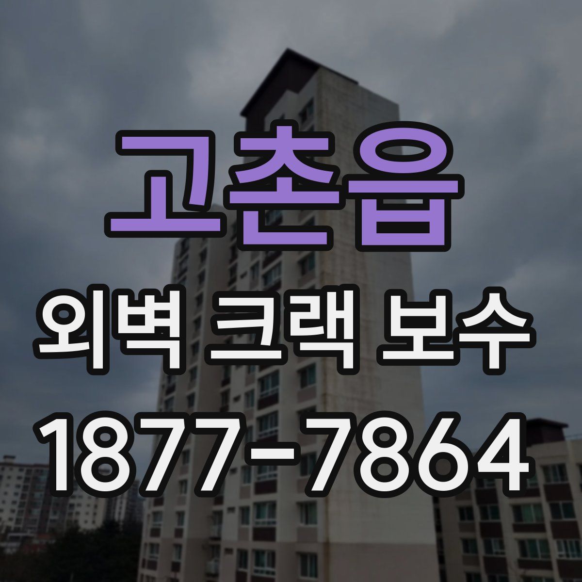 고촌읍 외벽 크랙 보수