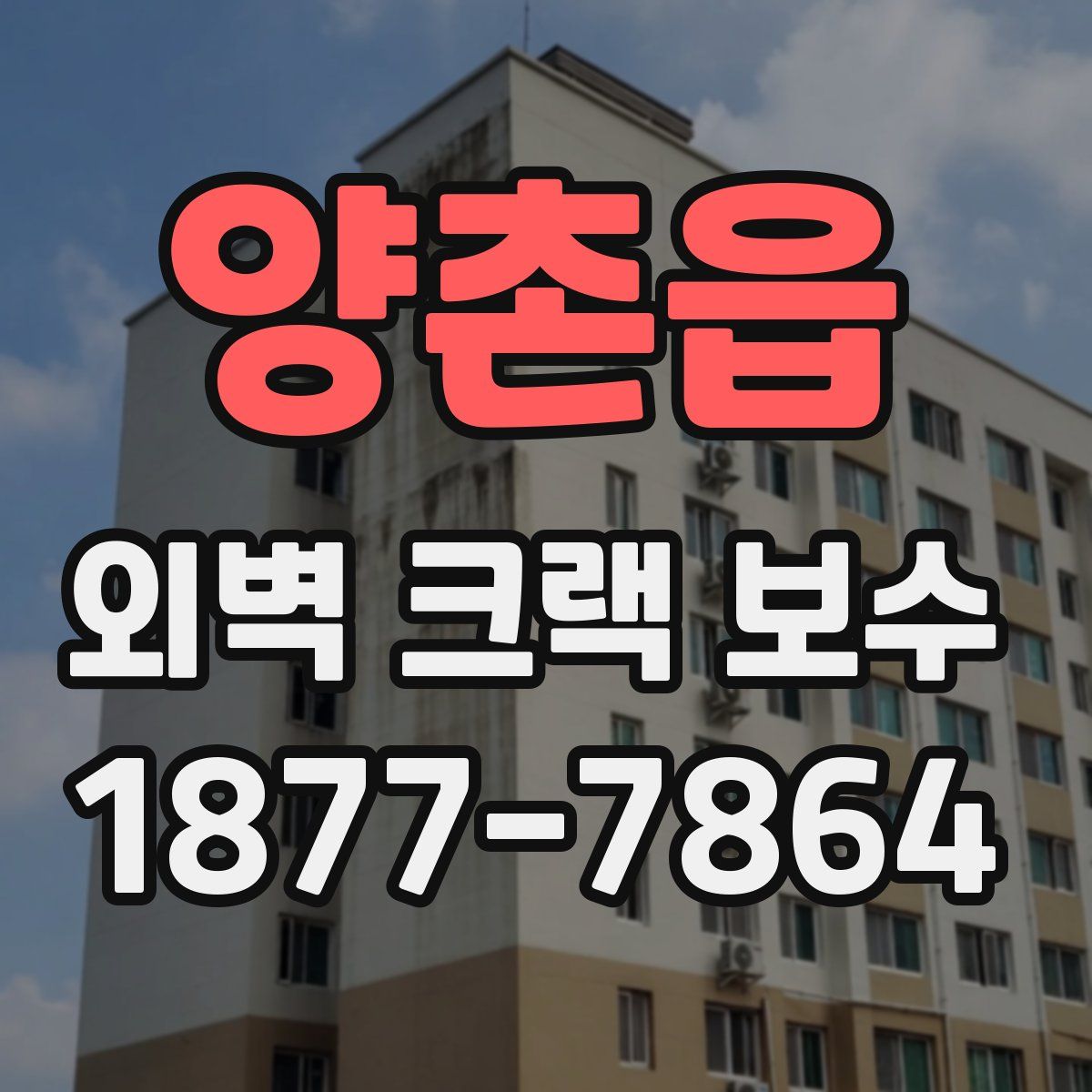 양촌읍 외벽 크랙 보수