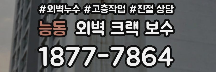 능동 외벽 크랙 보수