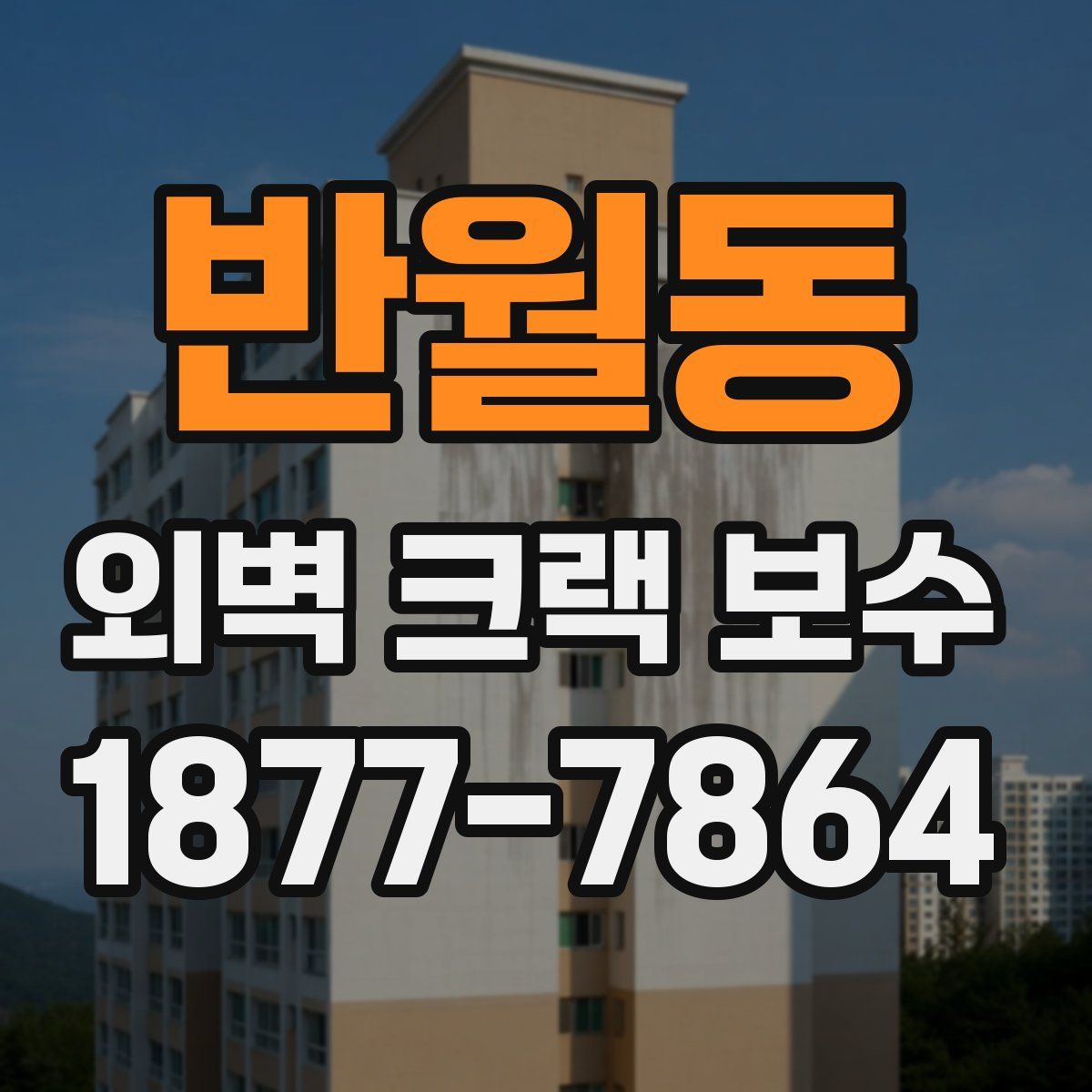 반월동 외벽 크랙 보수