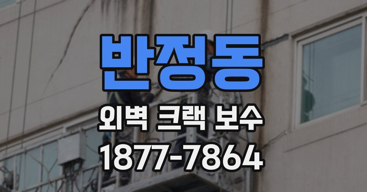 반정동 외벽 크랙 보수