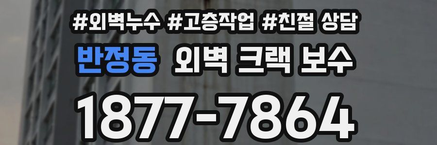 반정동 외벽 크랙 보수