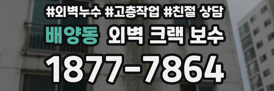 배양동 외벽 크랙 보수