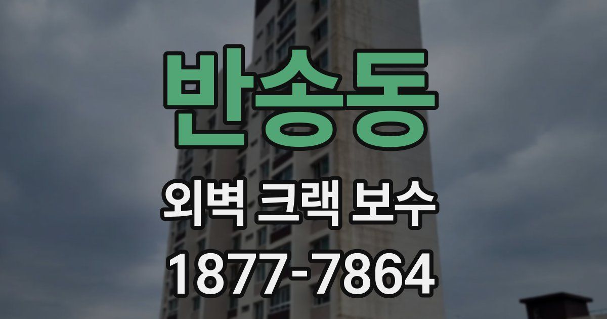반송동 외벽 크랙 보수