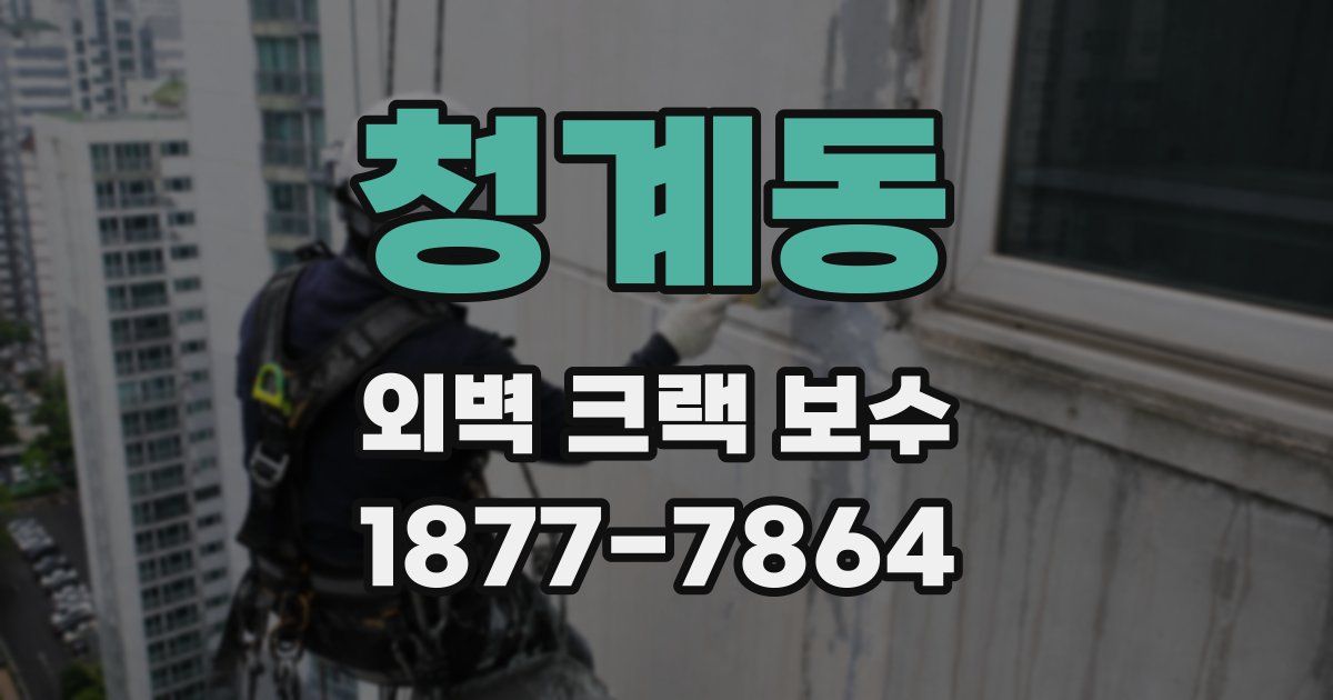 청계동 외벽 크랙 보수
