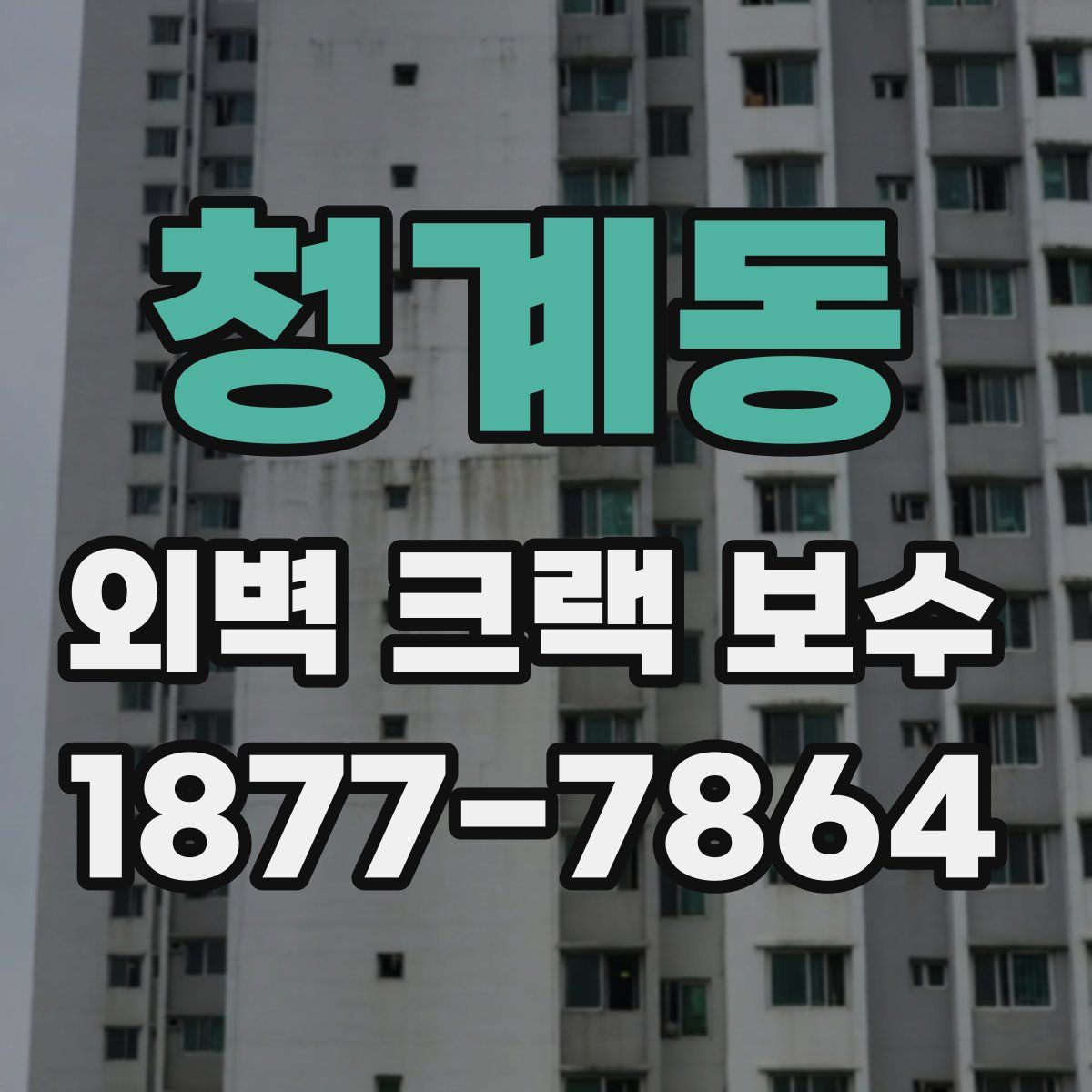 청계동 외벽 크랙 보수