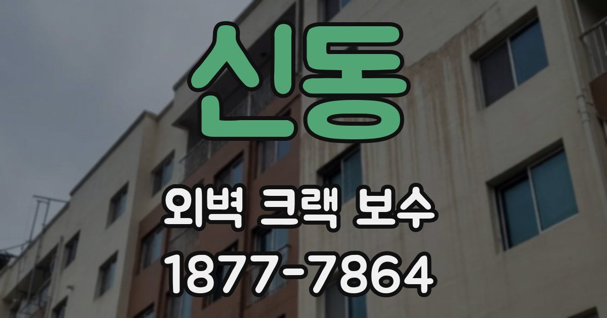 신동 외벽 크랙 보수
