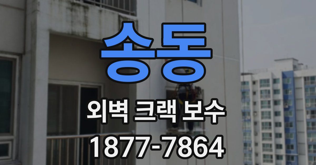 송동 외벽 크랙 보수