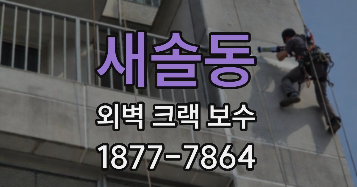 새솔동 외벽 크랙 보수
