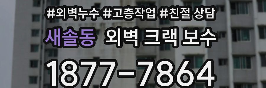 새솔동 외벽 크랙 보수