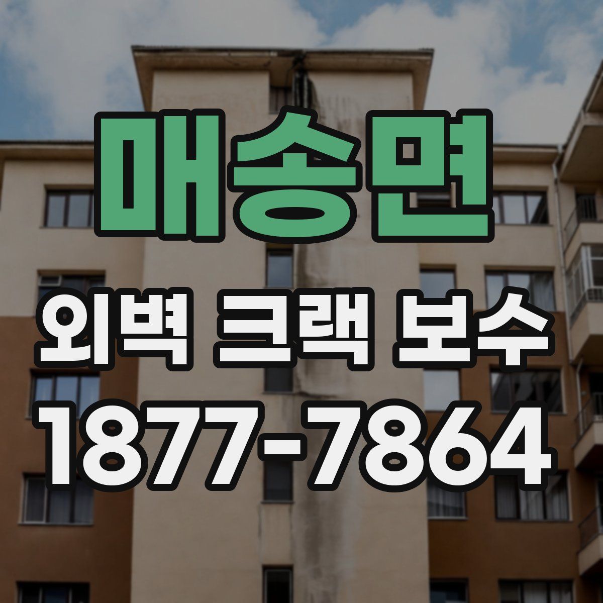 매송면 외벽 크랙 보수