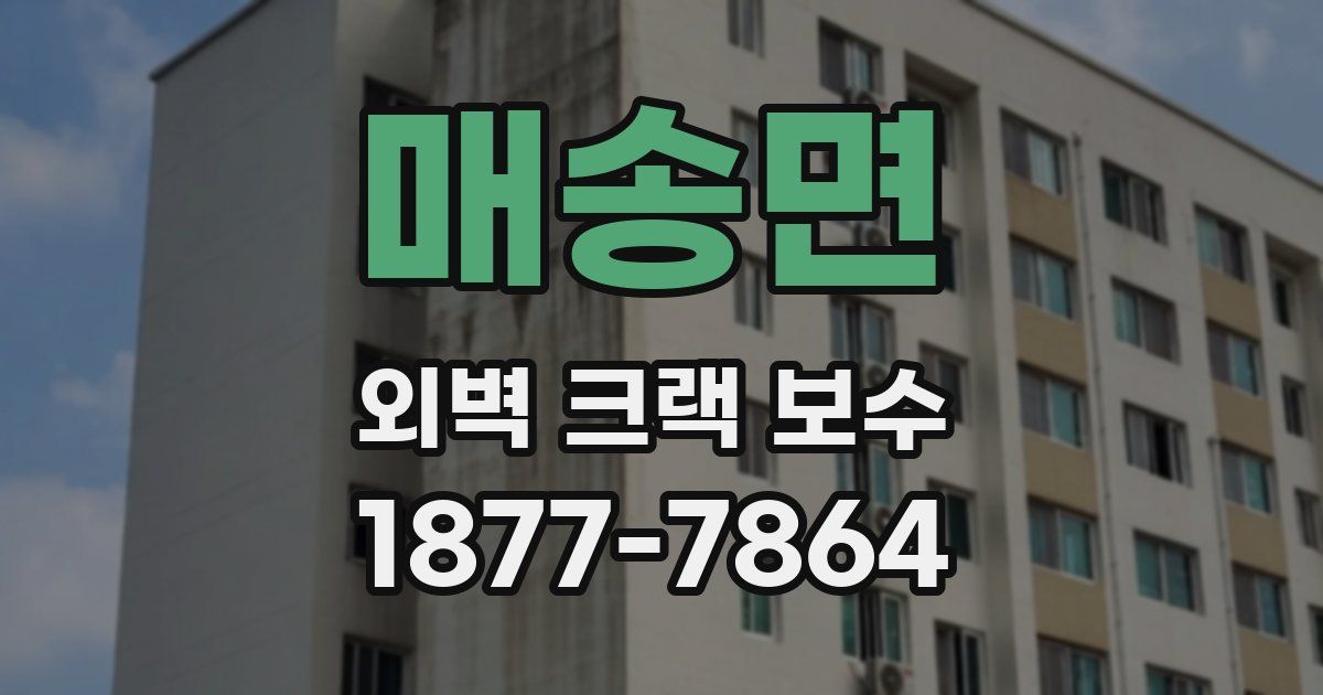 매송면 외벽 크랙 보수