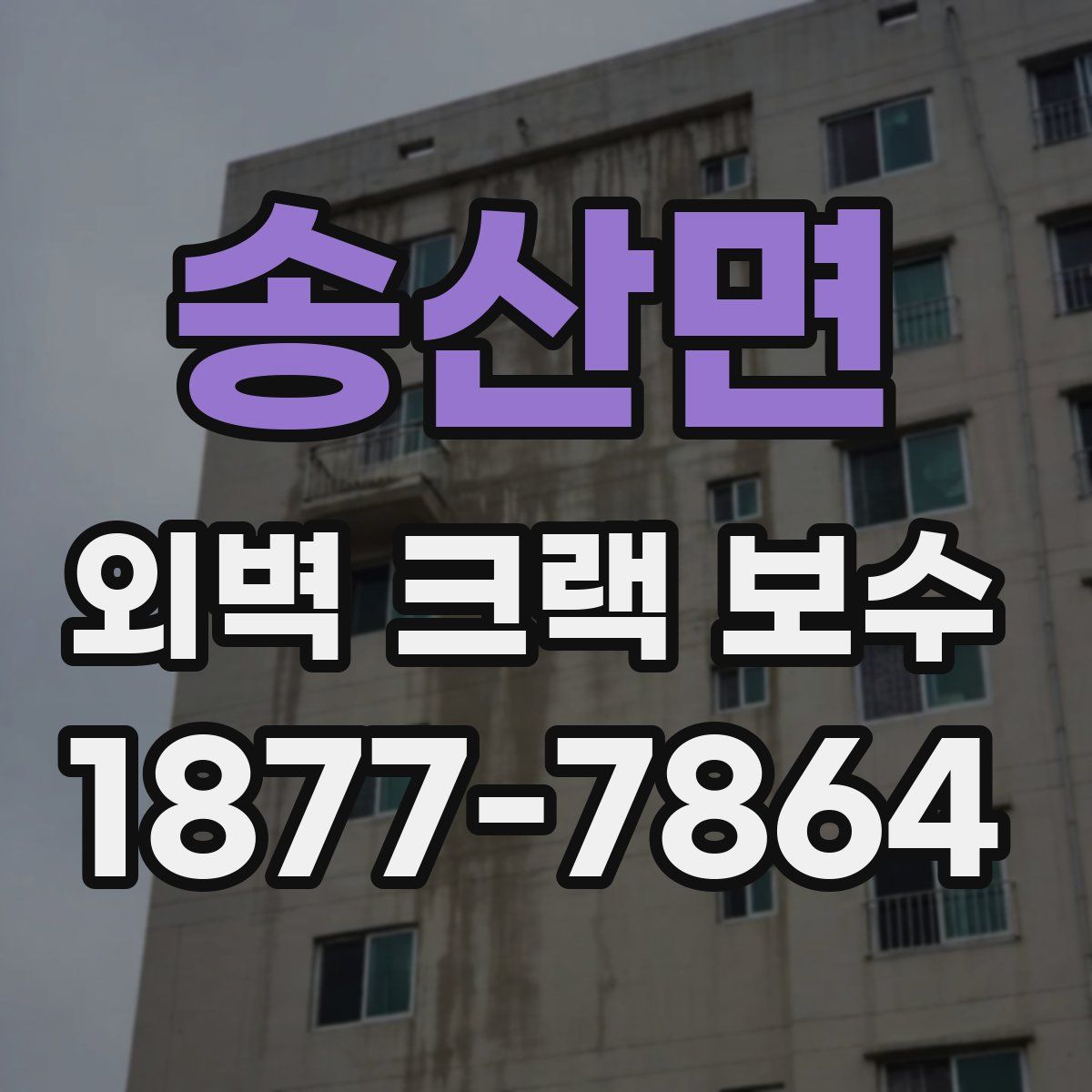 송산면 외벽 크랙 보수
