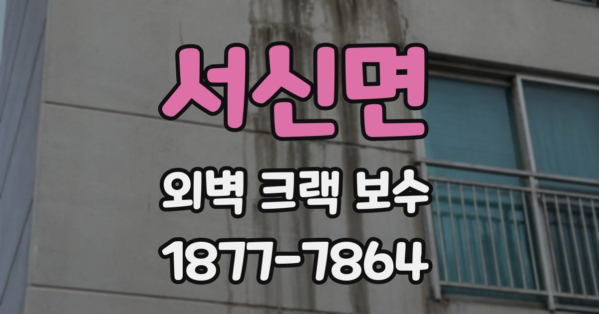 서신면 외벽 크랙 보수